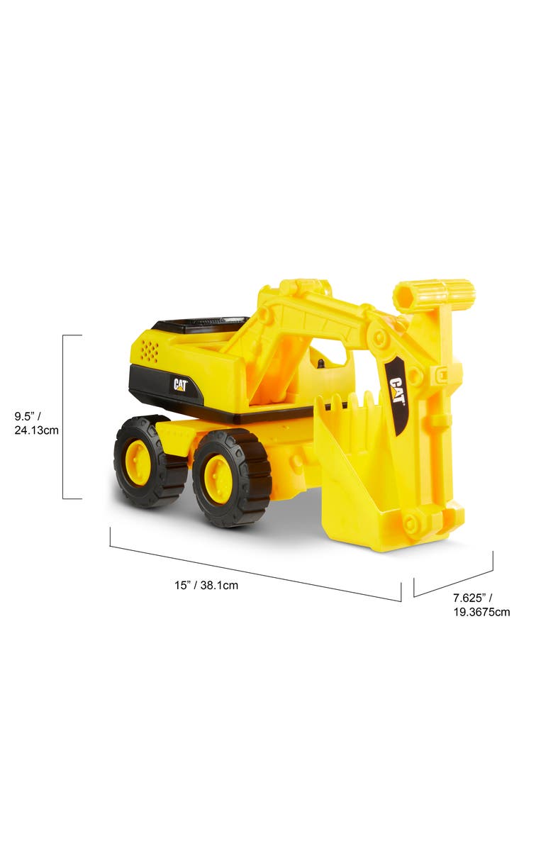 CAT Tough Rigs Construction 15 Inch Toy Excavator, Yellow, Alternate, color, Multicolored