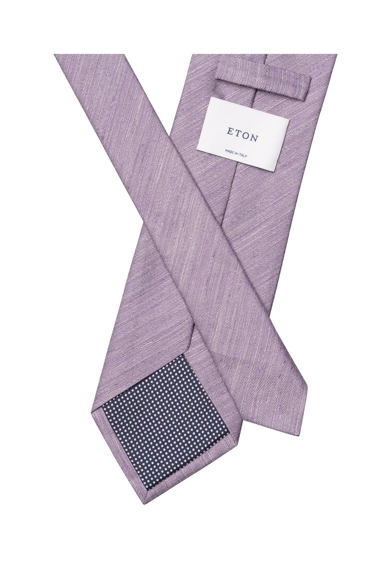 Mid Purple Solid Linen & Silk Tie, Alternate, color, MEDIUM PURPLE