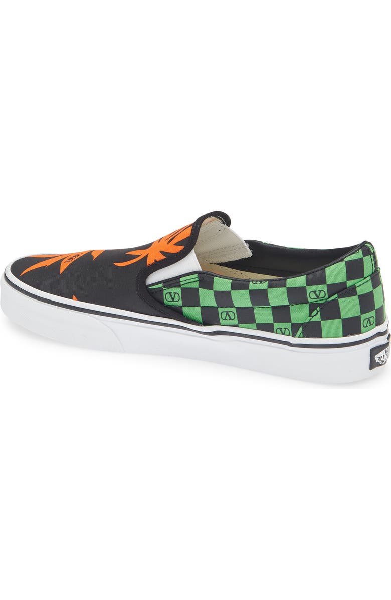 Valentino Garavani x Vans Tropical Palms Slip-On Sneaker, Alternate, color, Black Multi