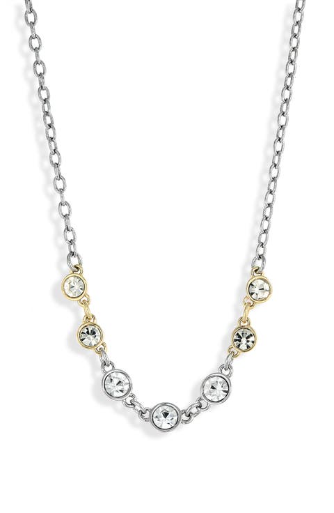 Two-Tone Crystal Frontal Necklace