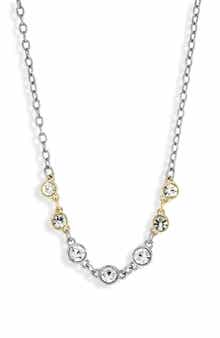 AllSaints Two-Tone Crystal Frontal Necklace