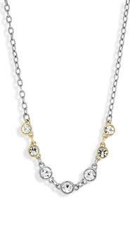 AllSaints Two-Tone Crystal Frontal Necklace
