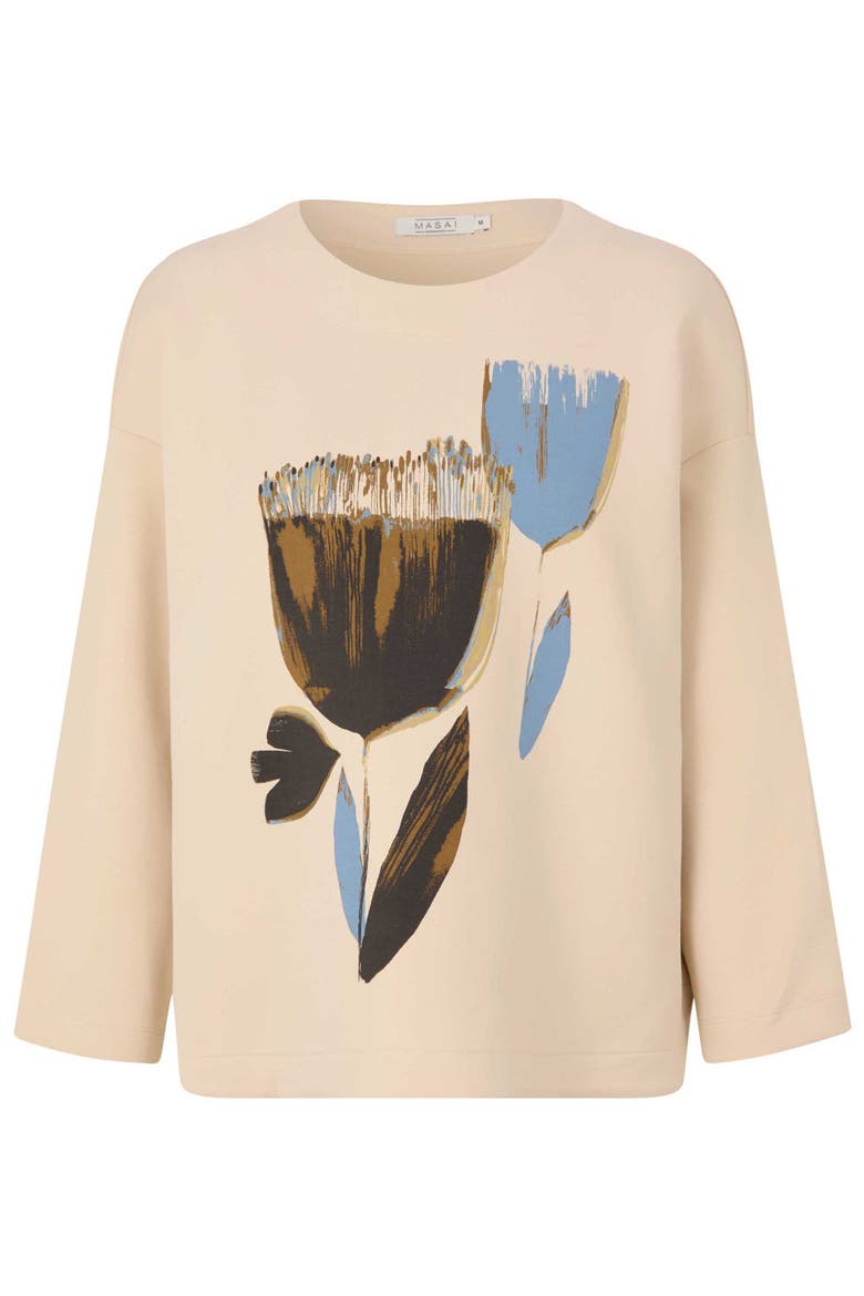 MaDesvon Printed Top, Alternate, color, Fog