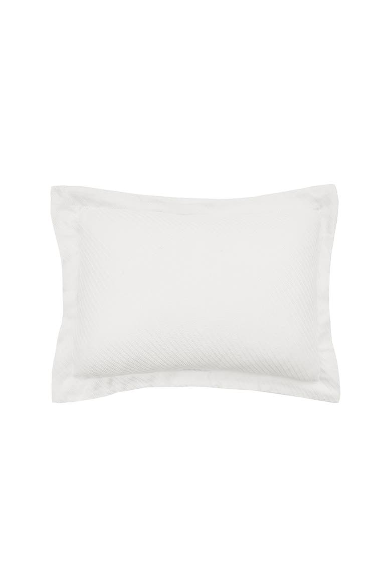 26" x 26" Ivory White Preston Cotton Pillow Sham w/ Flange, Main, color, Off-White