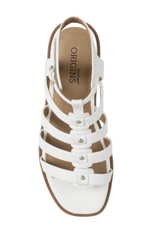 Baretraps Nathalia Gladiator Sandal In White Leather