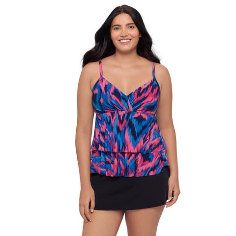 Leona V-Neckline Tankini Swim Top