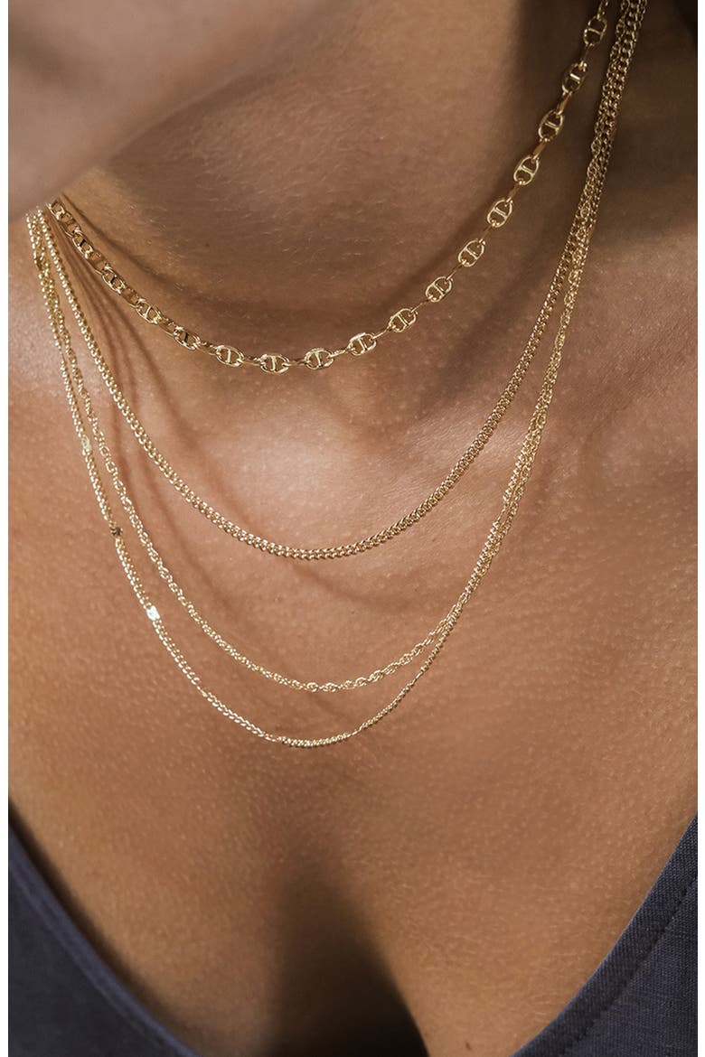 Lulu Layered Chain Necklace, Alternate, color, GOLD