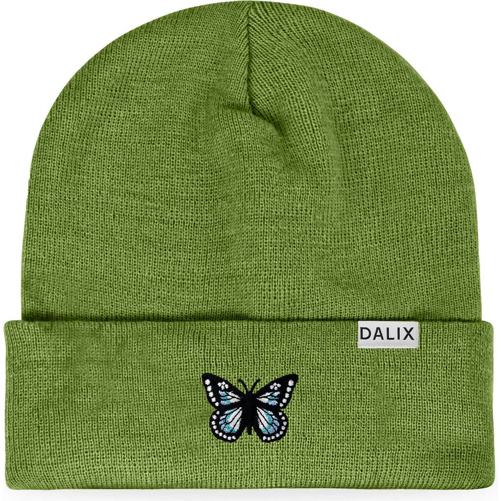 Dalix Butterfly Beanie In Olive