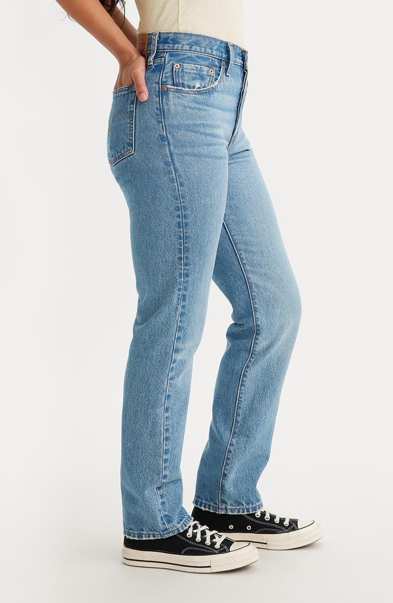 Levi's 501<sup>®</sup> High Waist Straight Leg Jeans, Alternate, color, Oxnard Athens Pushed