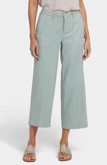 NYDJ Linen Blend Crop Wide Leg Pants