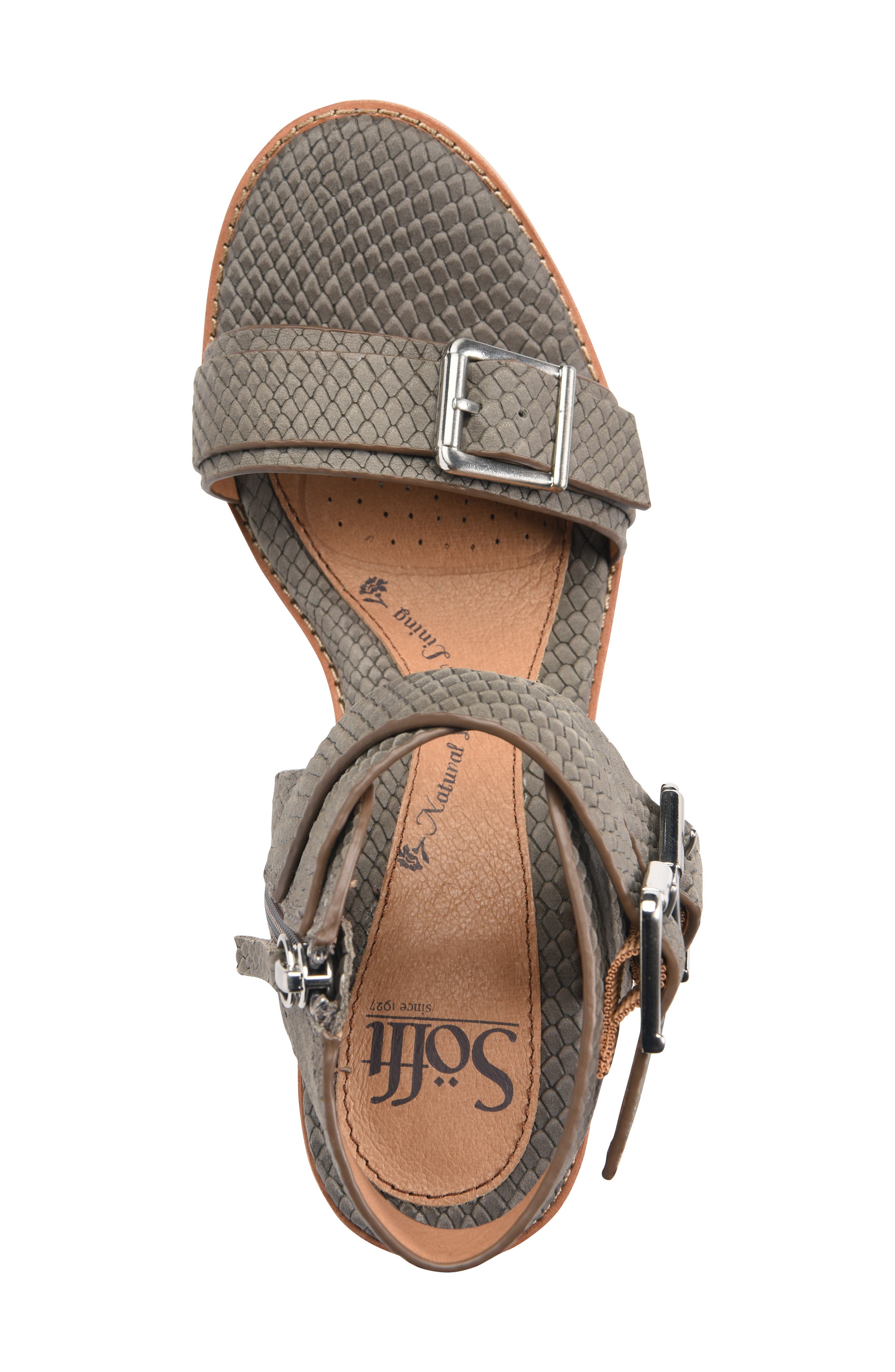 Marlyn Sandal, Alternate, color, SNARE GREY LEATHER