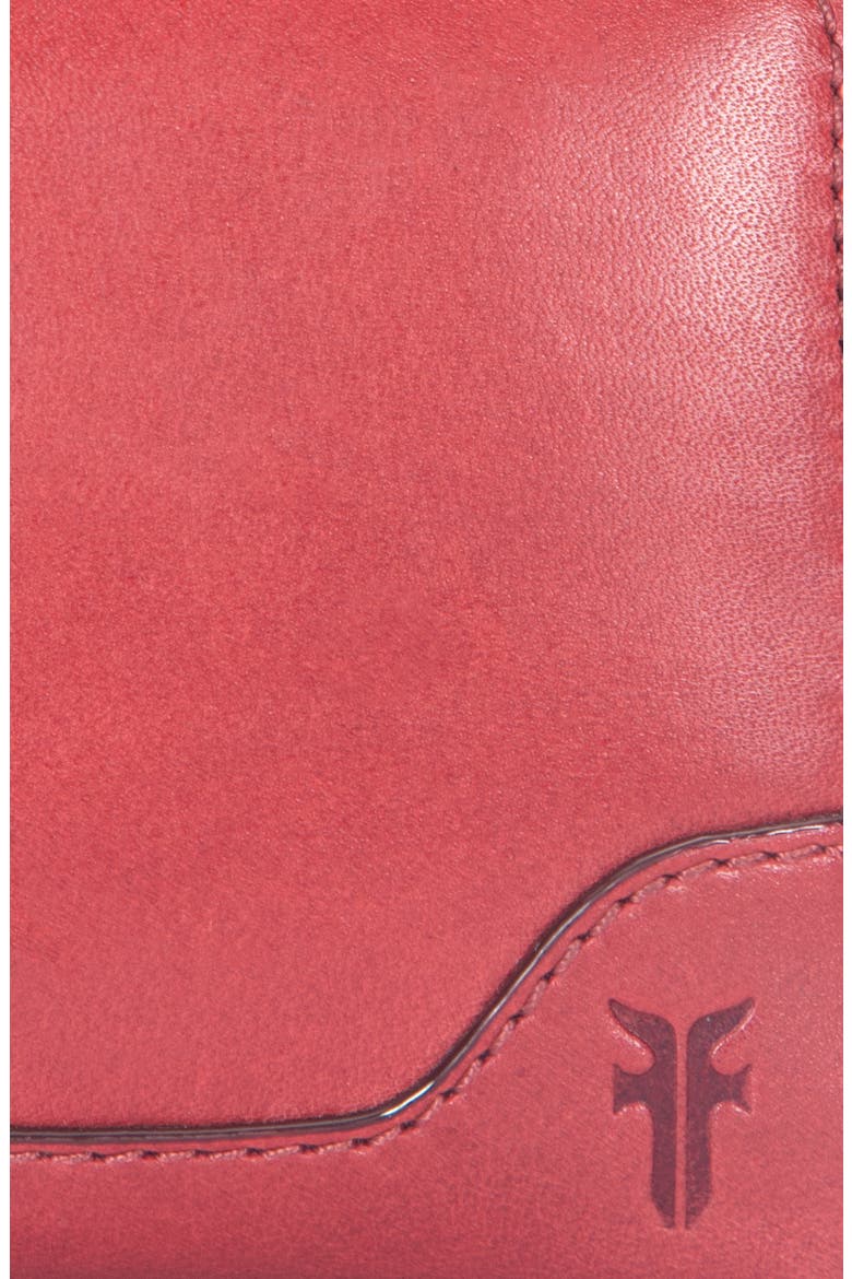 Melissa Zip Around Leather Wallet, Alternate, color, BURGUNDY