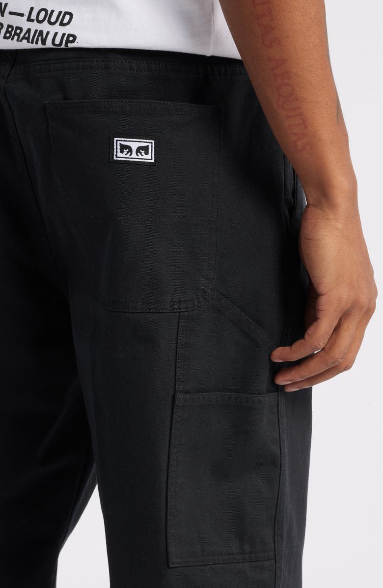 Obey Hardwork Carpenter Pants, Alternate, color, Black