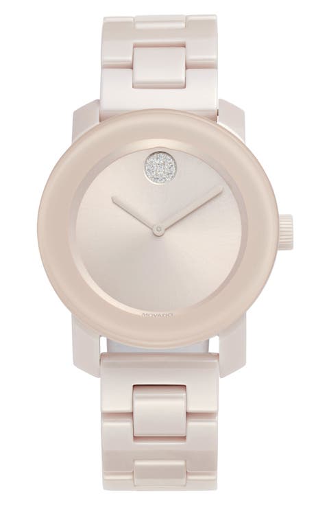 Bold Ceramic Bracelet Watch, 36mm