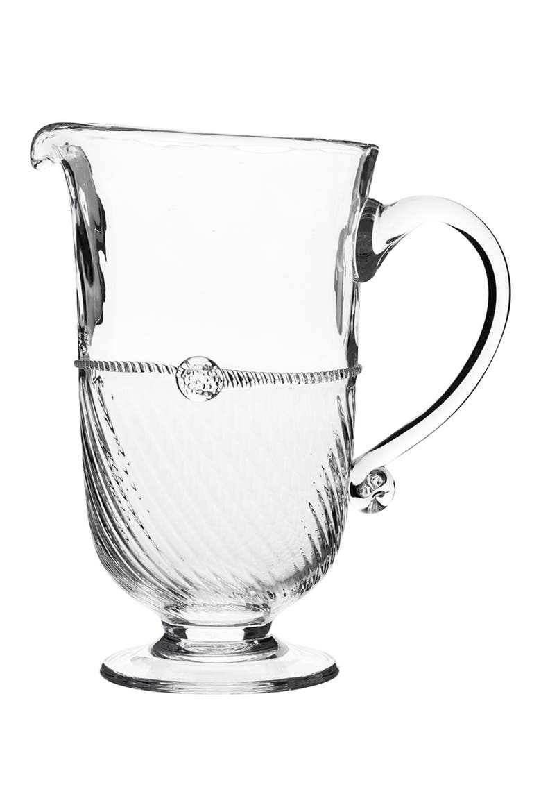 Graham Large Glass Pitcher, Main, color, CLEAR