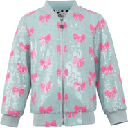 Lola + The Boys Pretty in Bows Sequin Bomber