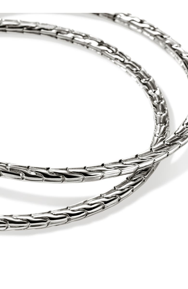 John Hardy JH Essential Hoop Earrings, Alternate, color, Silver