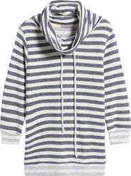 Loveappella Cowl Tie Stripe Pullover