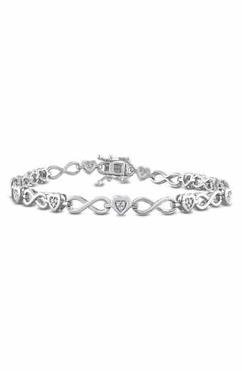 Diamond Heart Chain Link Bracelet - 0.17ct.