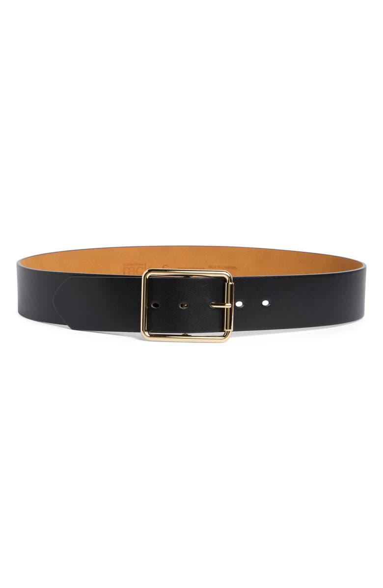 NORDSTROM RACK Faux Leather Belt, Main, color, Black