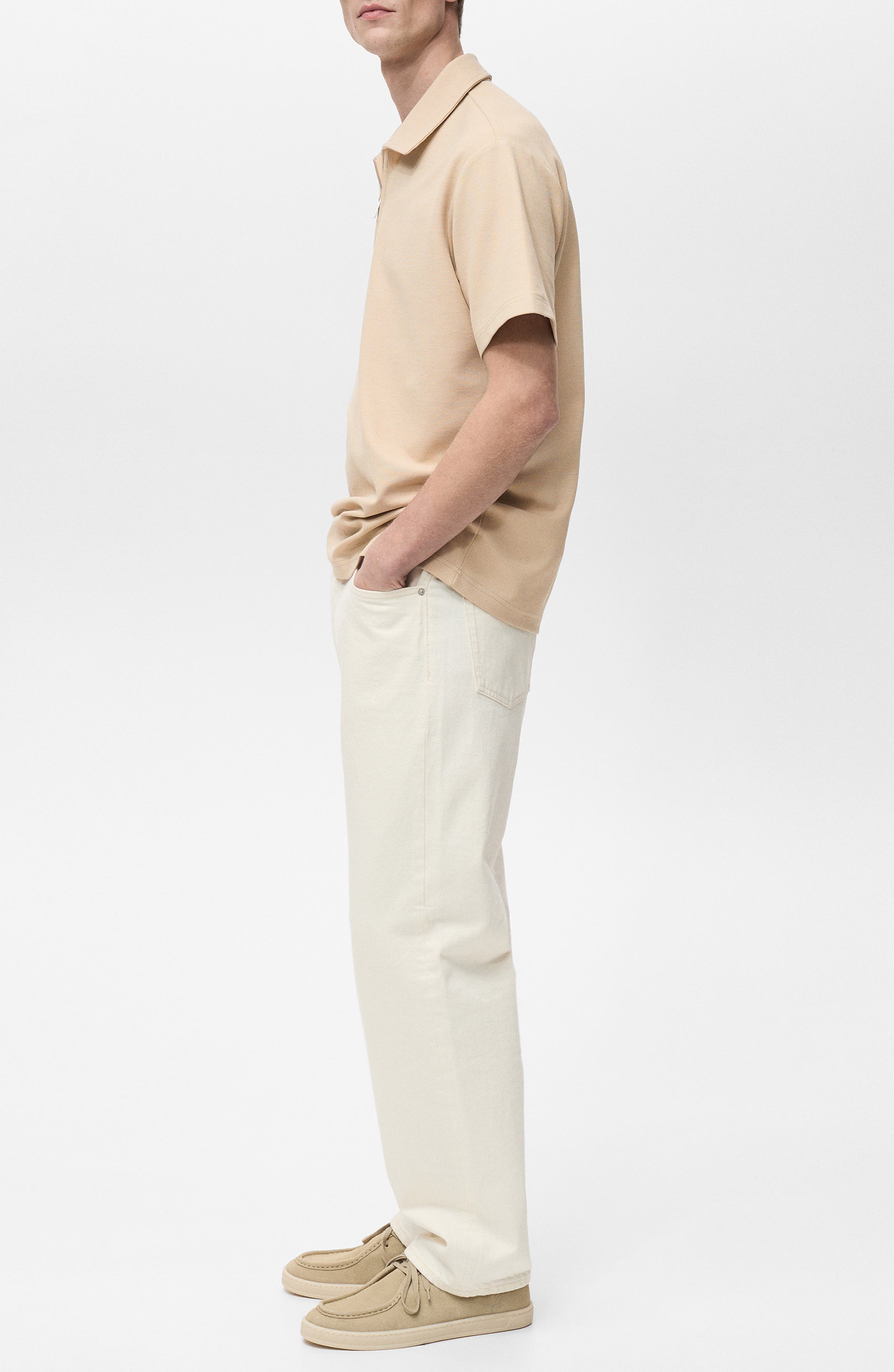 Knit Quarter Zip Polo - image 2