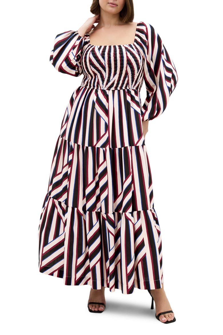 Timeless Stripe Long Sleeve Dress, Main, color, TIMELESS STRIPE