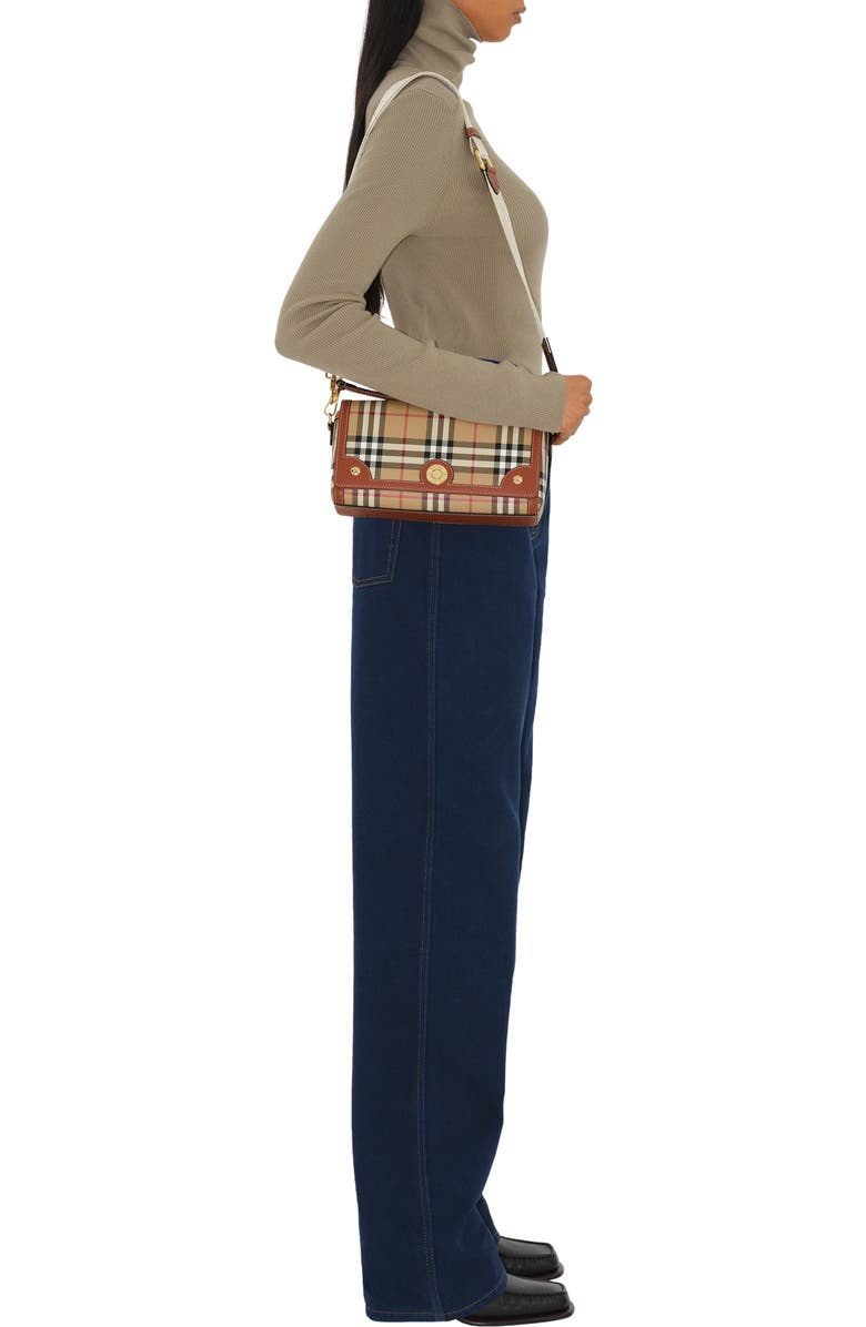 Burberry Top Handle Note Bag, Alternate, color, Briar Brown