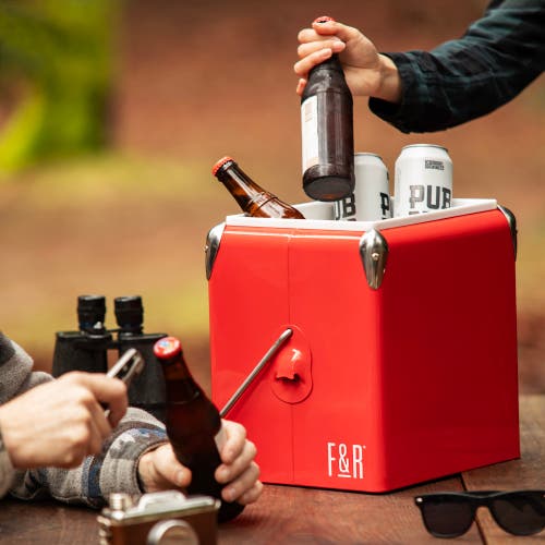 Foster & Rye Vintage Metal Cooler In Red