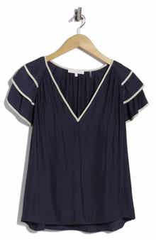 Jordan Tiered Flutter Sleeve Top