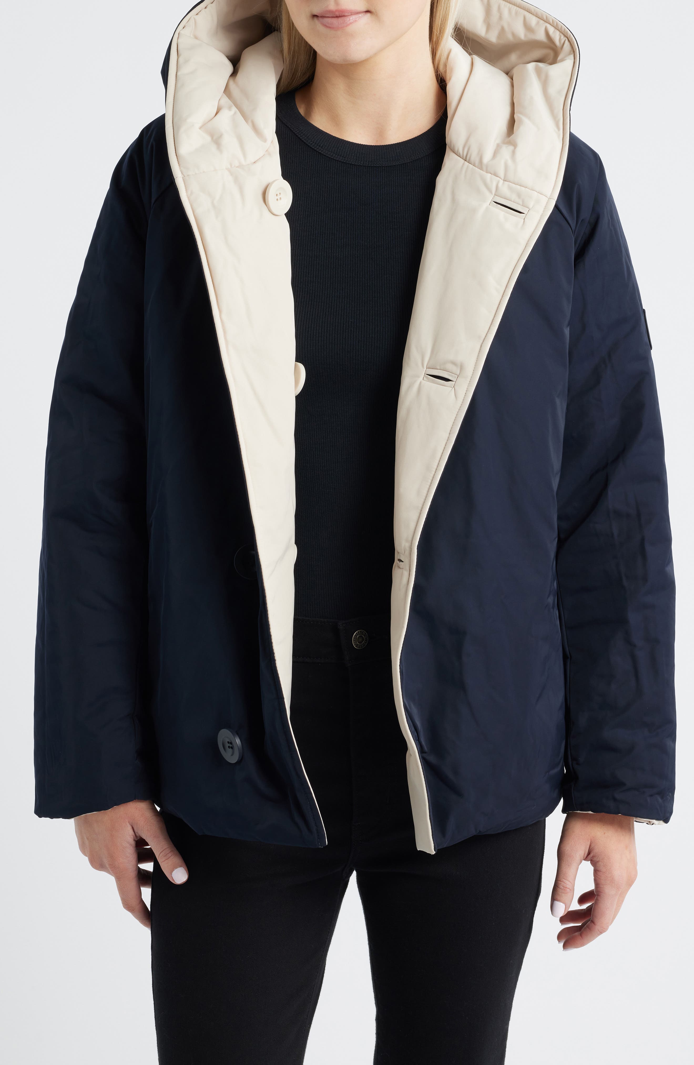 Memory Nylon Water Repellent Reversible Jacket - image 4