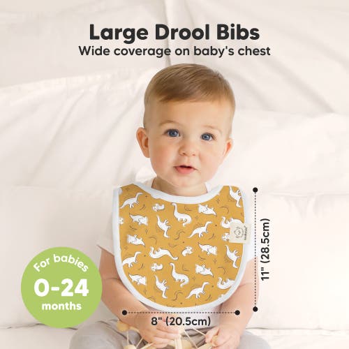 Keababies 8-pack Baby Drool Bibs In Mesozoic