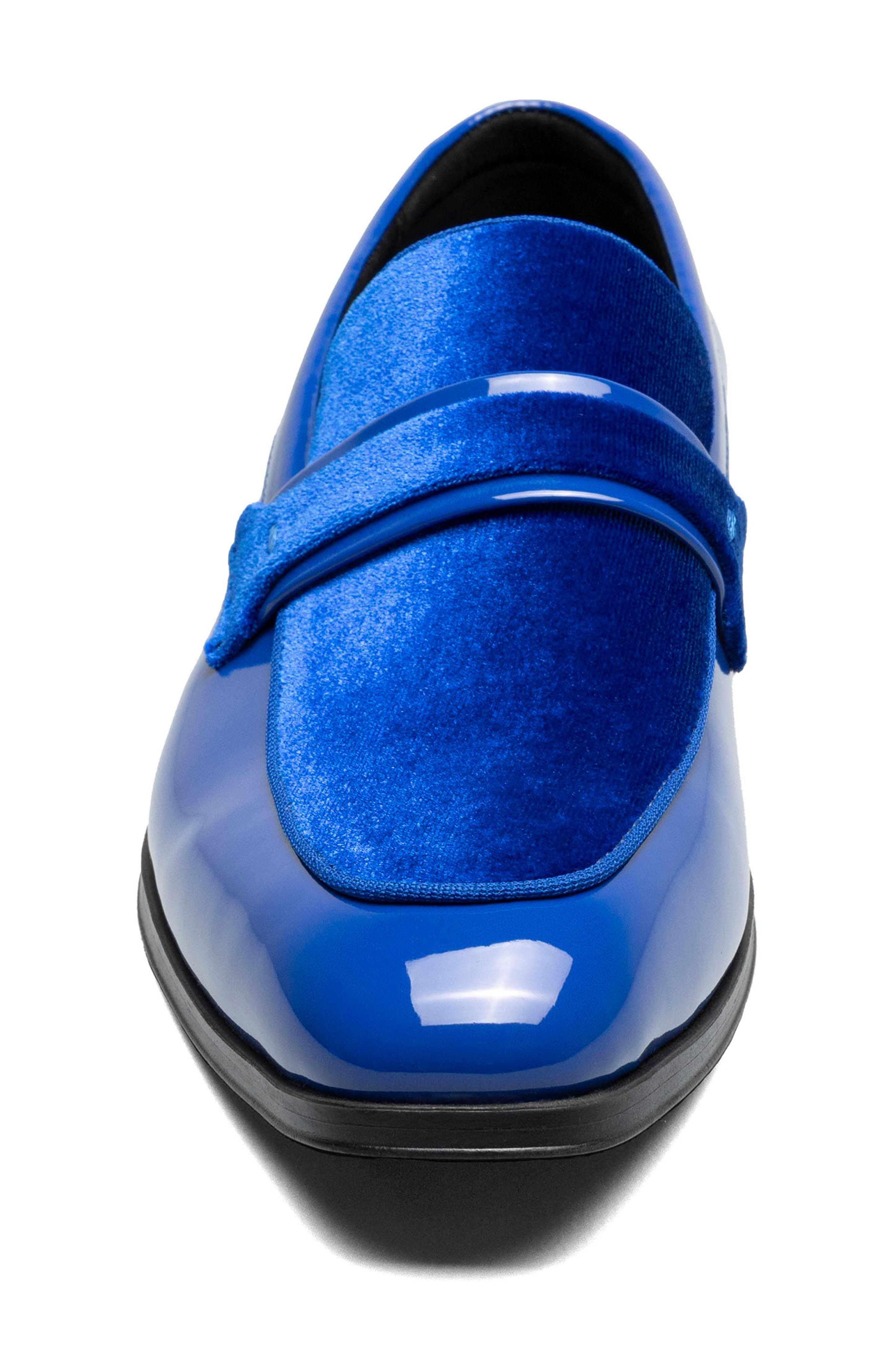 Stacy Adams Spratley Patent & Velour Loafer, Alternate, color, 