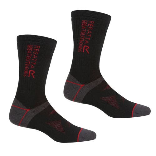 Regatta Gender Inclusive Wool Hiking Boot Socks In Black
