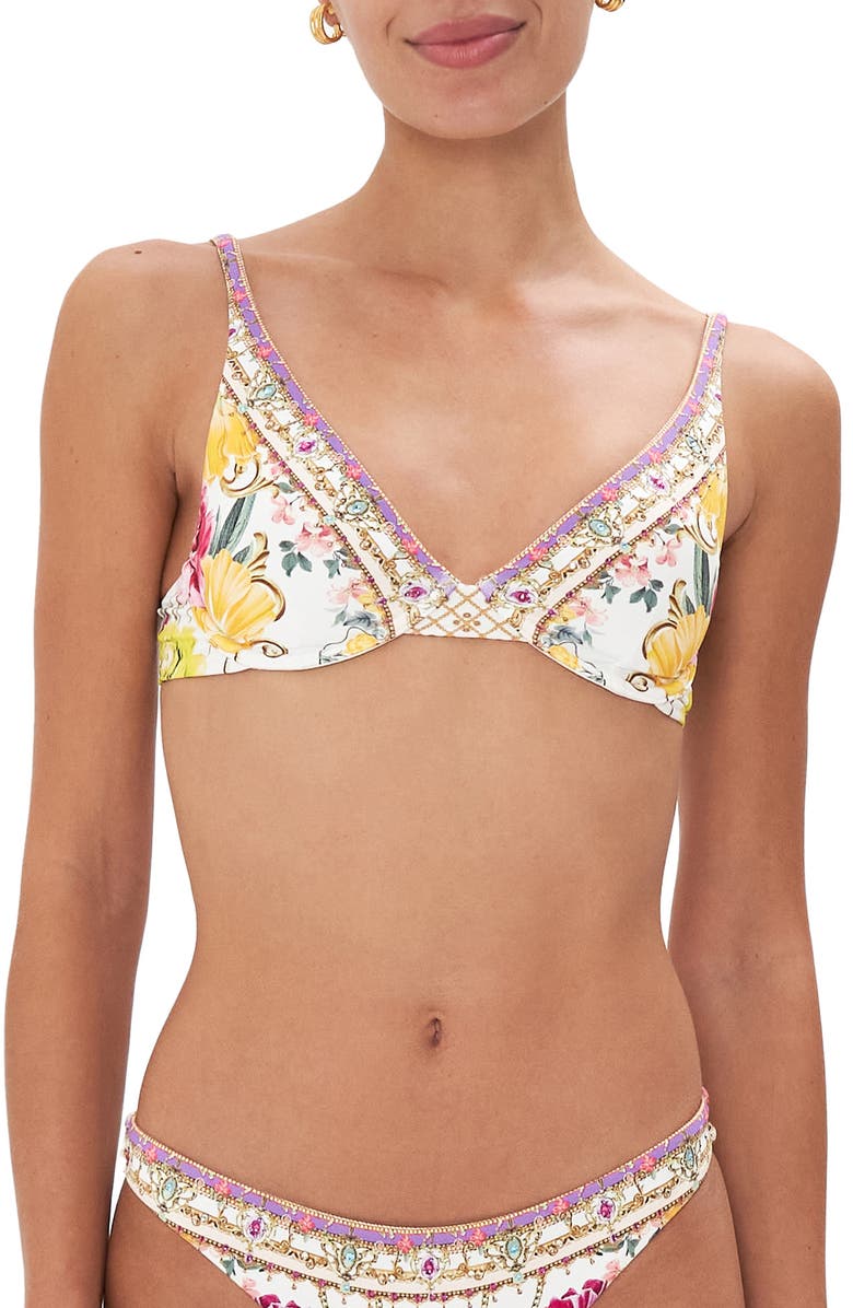 Camilla Destiny Calling Floral Underwire Bikini Top, Main, color,