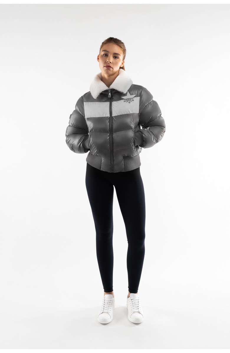 Malibu Ski Club Apres Slick Bomber, Alternate, color, Grey