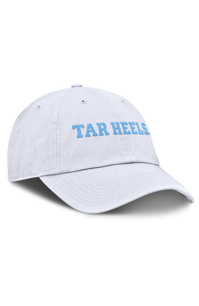 Jordan Brand Men's Jordan Brand White North Carolina Tar Heels Core Club Mascot Wordmark Adjustable Hat, Alternate, color, 