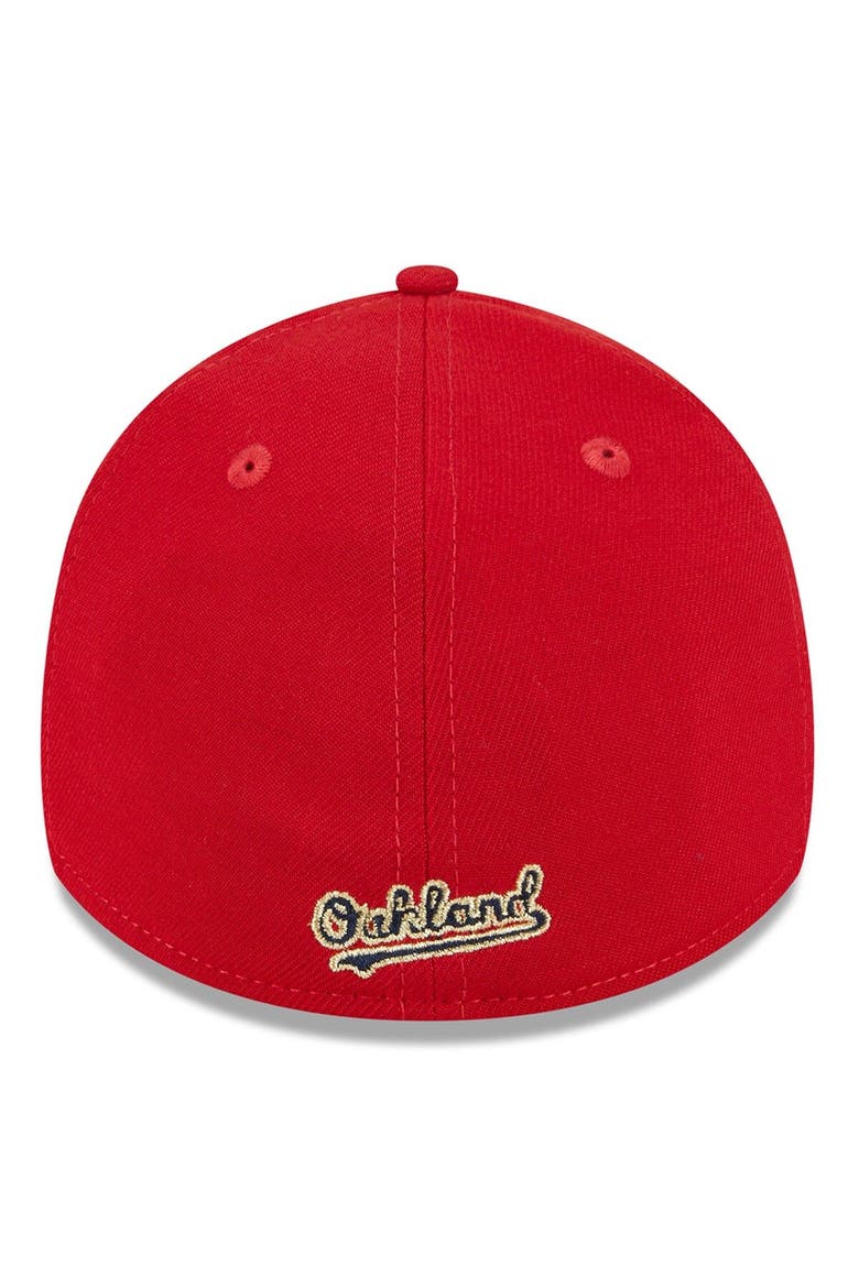 Men's New Era  Red Oakland Athletics 2023 Fourth of July 39THIRTY Flex Fit Hat, Alternate, color, Red