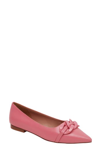 Linea Paolo Nora Pointed Toe Flat In Pink