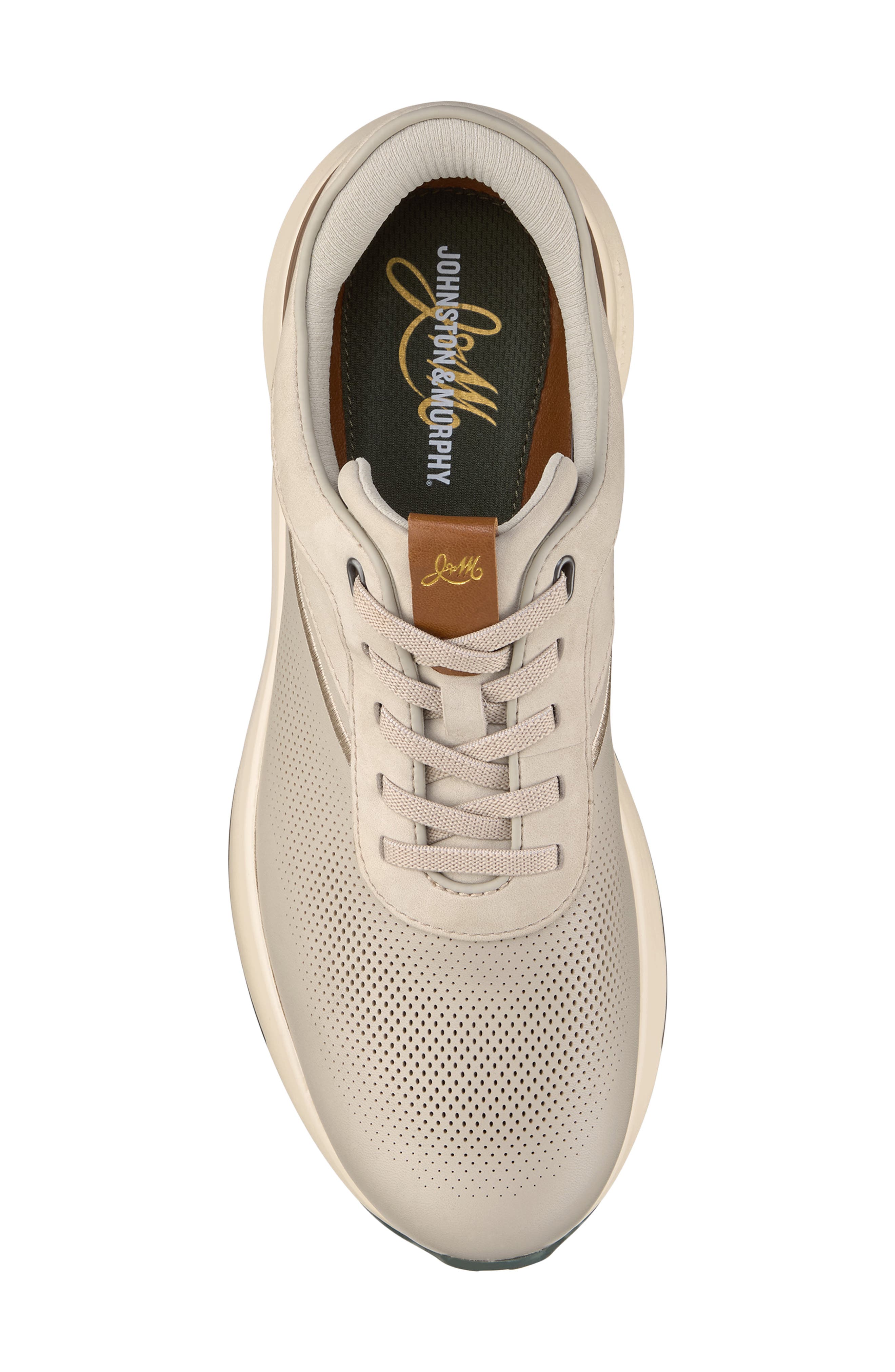 Surge U-Throat Embossed Sneaker, Alternate, color, BEIGE FULL GRAIN/ NUBUCK