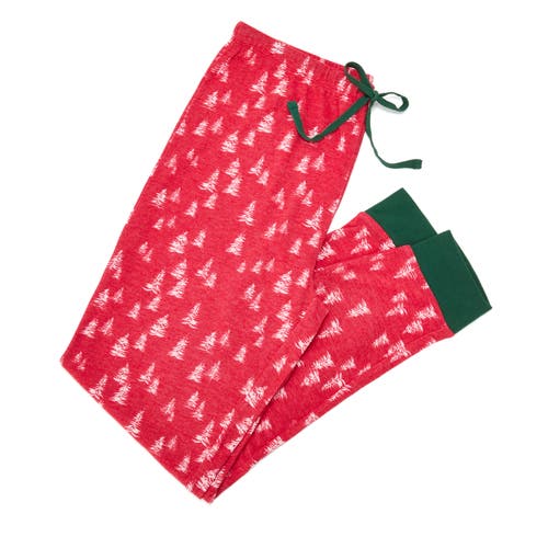 Dearfoams 2 Piece Mama Bear Holiday Pajama Set In Red