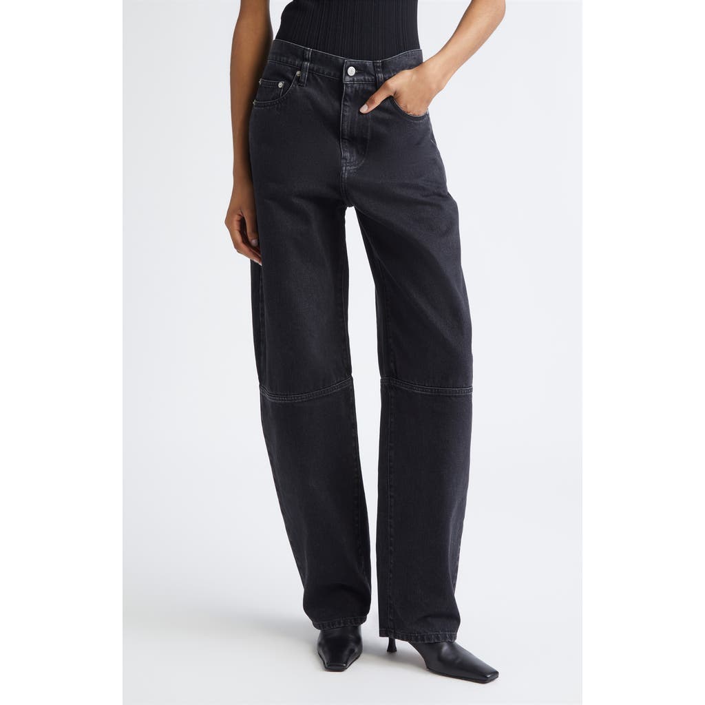 Proenza Schouler Fontana Barrel Leg Jeans in Black at Nordstrom, Size 30