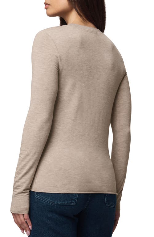 Splendid Long Sleeve Crewneck T-shirt In Brown