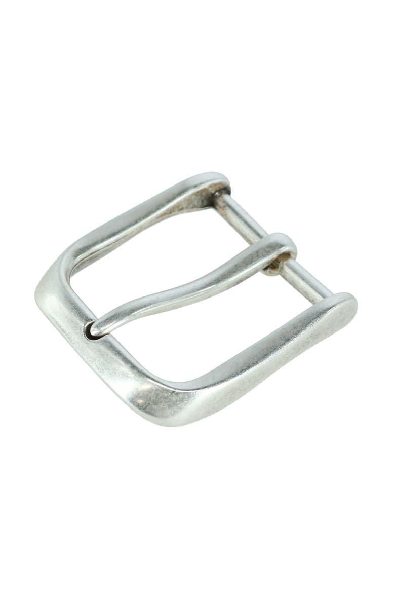 40mm Square Rounded Edge Solid Brass Harness Belt Buckle, Alternate, color, Silver