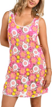 Citrus Happy Cover-Up Crochet Dress