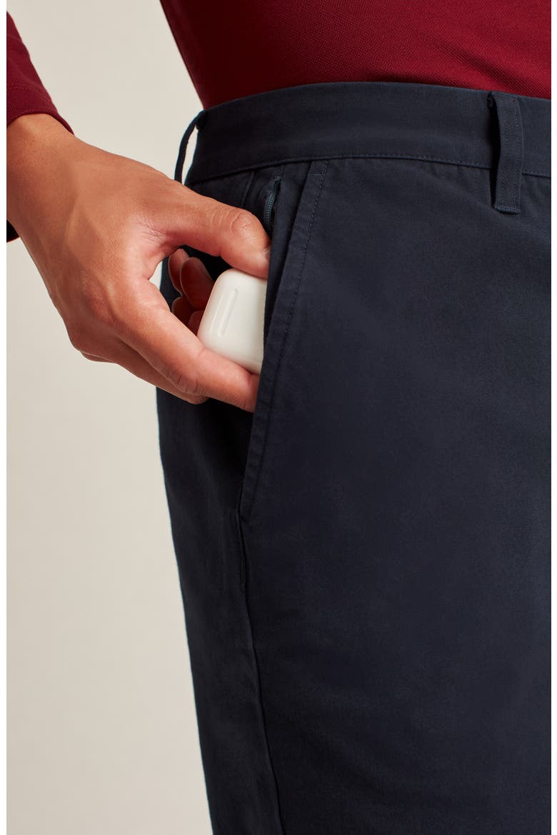 Washed Stretch Cotton Chino Shorts, Alternate, color, NIGHTFALL