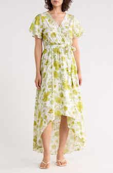 WEST K Faux Wrap High Low Dress