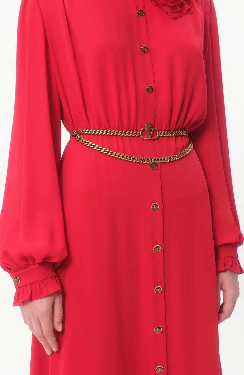 Valentino Garavani VLOGO Chain Belt, Alternate, color, Dark Brown/ Gold