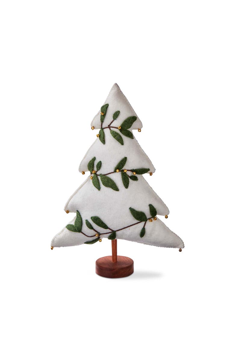 tag Medium White Felt Christmas Tree Gold Berry Garland Decor, Main, color, Multicolored