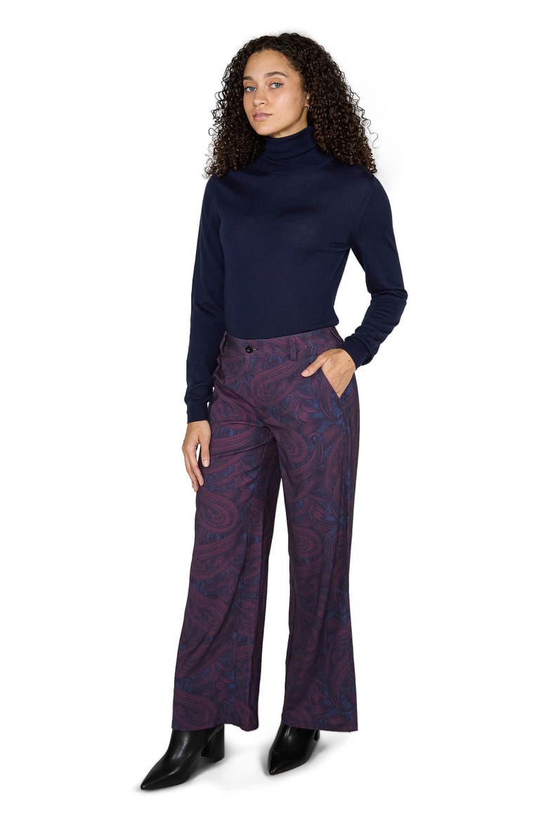 Phoebe Wide Leg Tailored Pant, Alternate, color, Badalona Plum