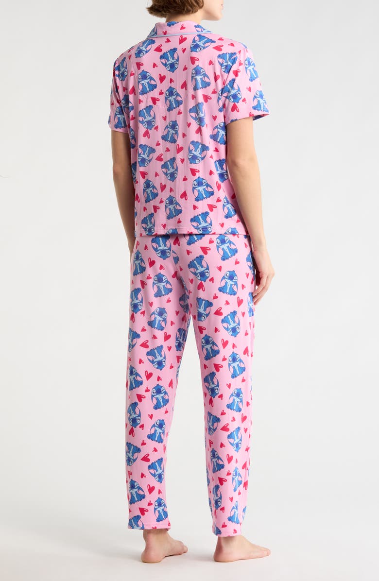 Lilo & Stitch Stitch Print Short Sleeve Top & Pants Pajamas, Alternate, color, Pk Print